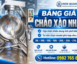 Bảng Giá Chảo Xào Nhân Inox Quang Hảo Từ 30 Đến 300 Lít