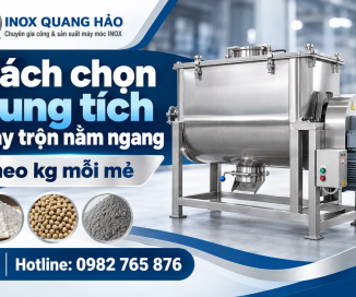 Cách chọn dung tích máy trộn nằm ngang theo kg mỗi mẻ