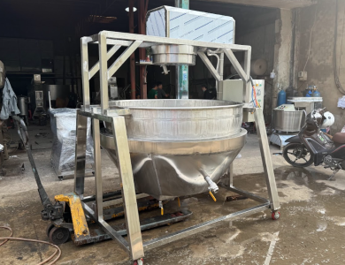 LẮP ĐẶT VÀ BÀN GIAO CHẢO XÀO NHÂN 700L CHO ANH TRAI LÀO CAI