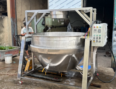 LẮP ĐẶT VÀ BÀN GIAO CHẢO XÀO NHÂN 700L CHO ANH TRAI LÀO CAI