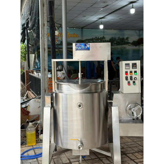 Nồi nấu cánh khuấy 200L cho xưởng cần sản lượng lớn mỗi mẻ