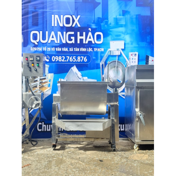Máy Trộn Thực Phẩm Nằm Ngang 50kg inox 304 Bền Bỉ Dễ Vệ Sinh