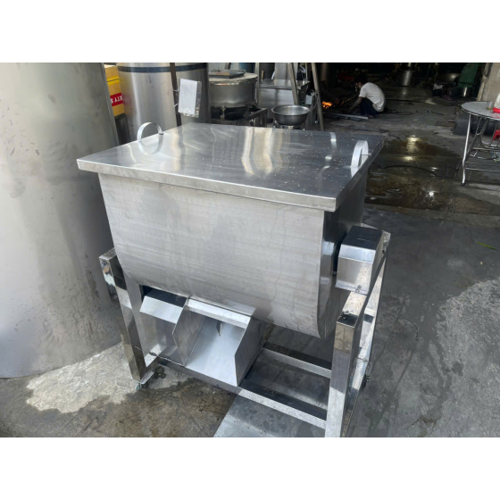 Máy Trộn Thực Phẩm Nằm Ngang 50kg inox 304 Bền Bỉ Dễ Vệ Sinh