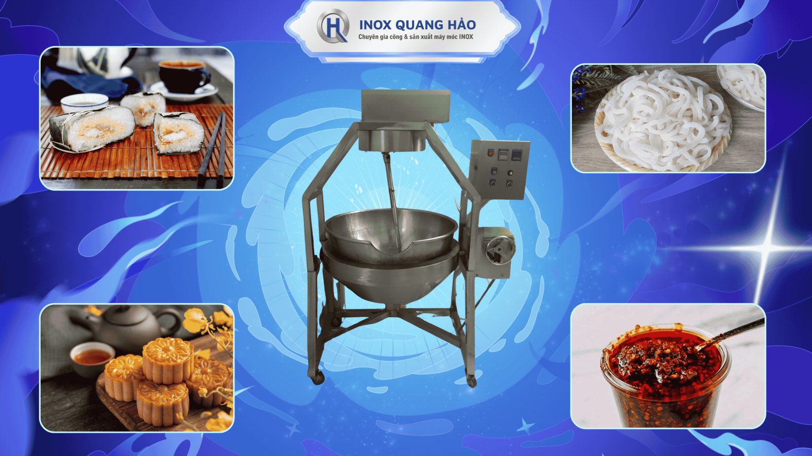 Chảo xào nhân làm bánh trung thu