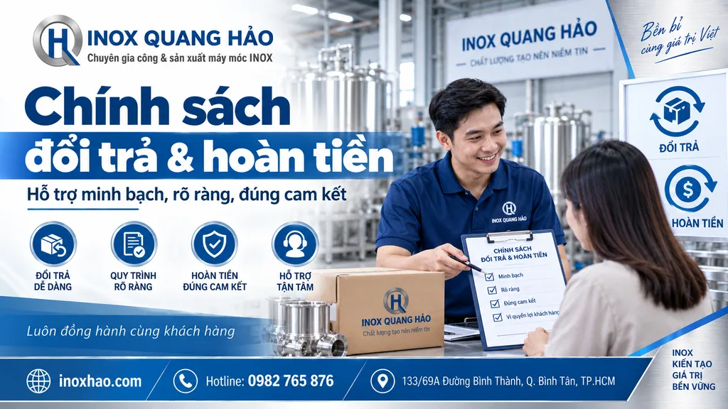 Chính sách đổi trả và hoàn tiền Inox Quang Hảo