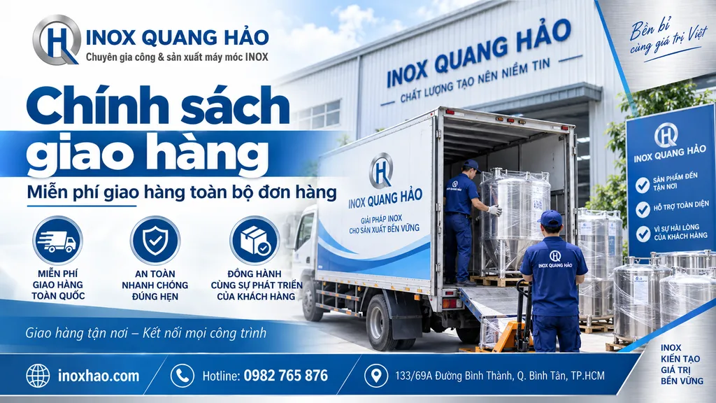 Chính sách miễn phí giao hàng của Inox Quang Hảo