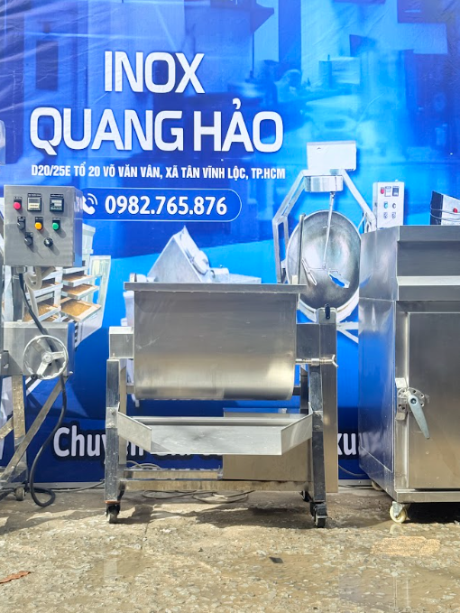 Máy trộn thực phẩm nằm ngang 50kg inox 304
