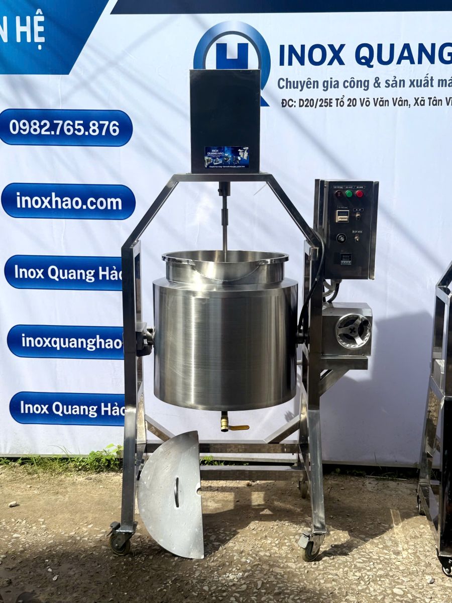 Nồi nấu cánh khuấy có lật nghiêng inox 304