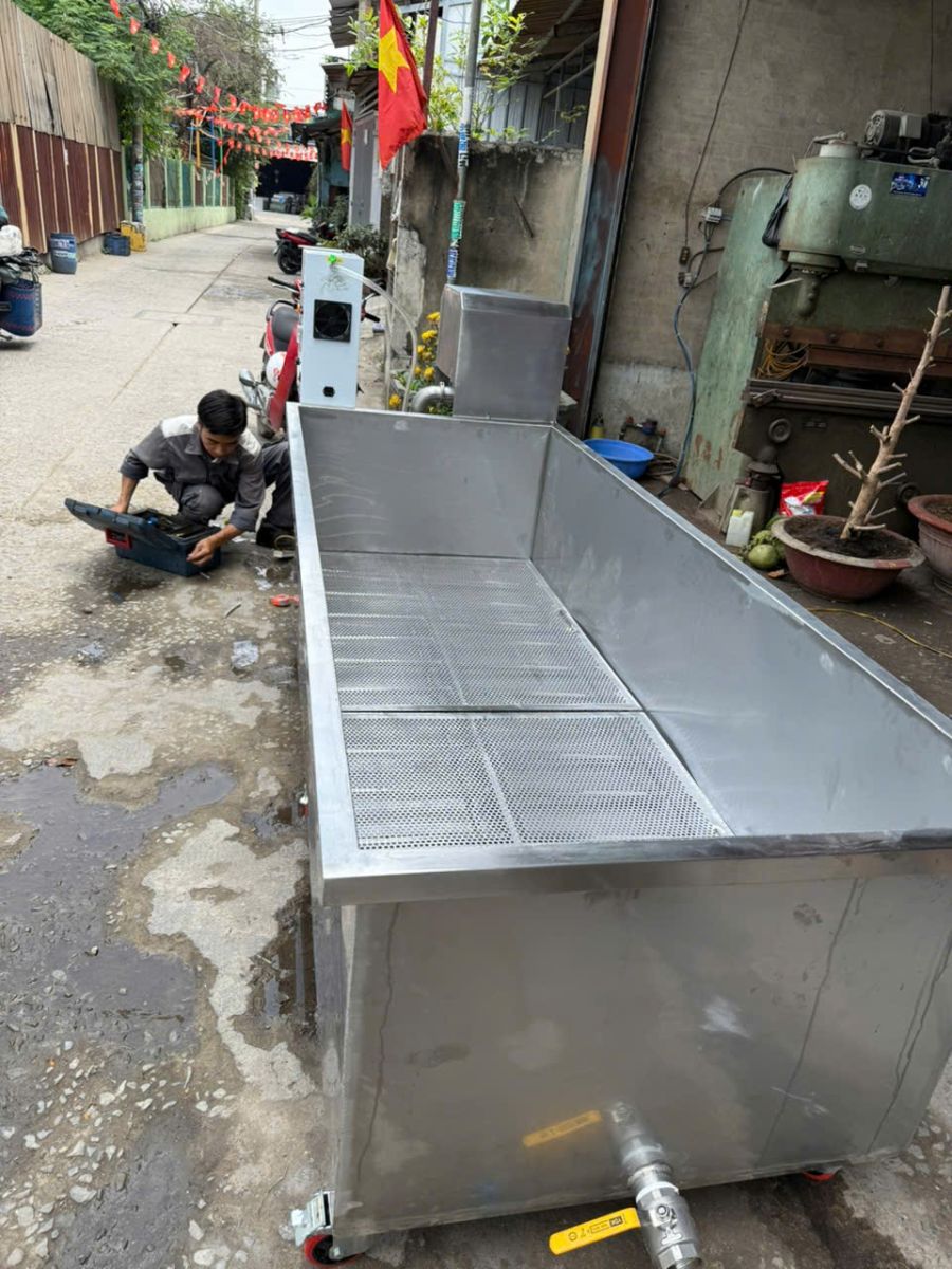 Cấu tạo của máy rửa rau củ công nghiệp sục khí Ozone