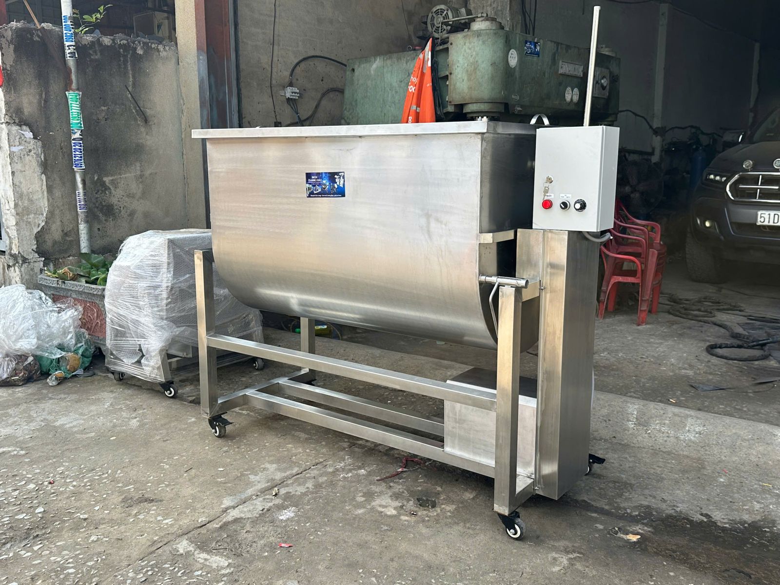 Máy trộn bánh tráng nằm ngang 15kg-30kg