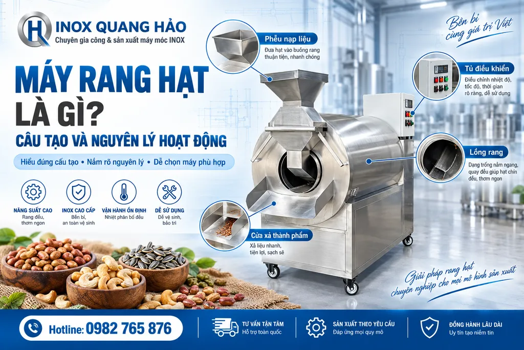 Máy rang hạt là gì? Cấu tạo và nguyên lý hoạt động