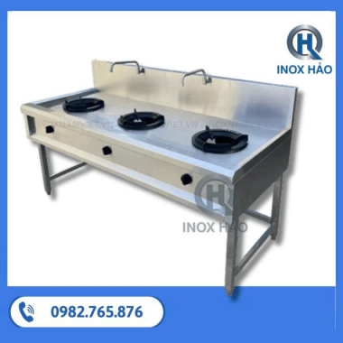 Bếp Á 3 Họng Công Nghiệp Inox 